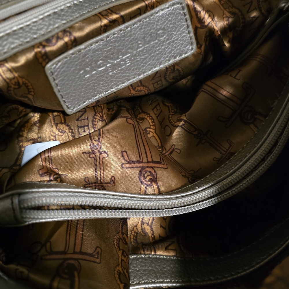 Tignanello Metallic Gold Leather Shoulder Bag - Picture 12 of 13